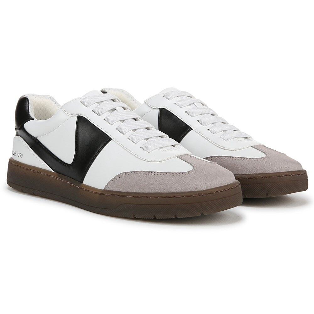 Franco Sarto Women's Ponti White & Black Lace Up Trendy Sneakers Size 9 New